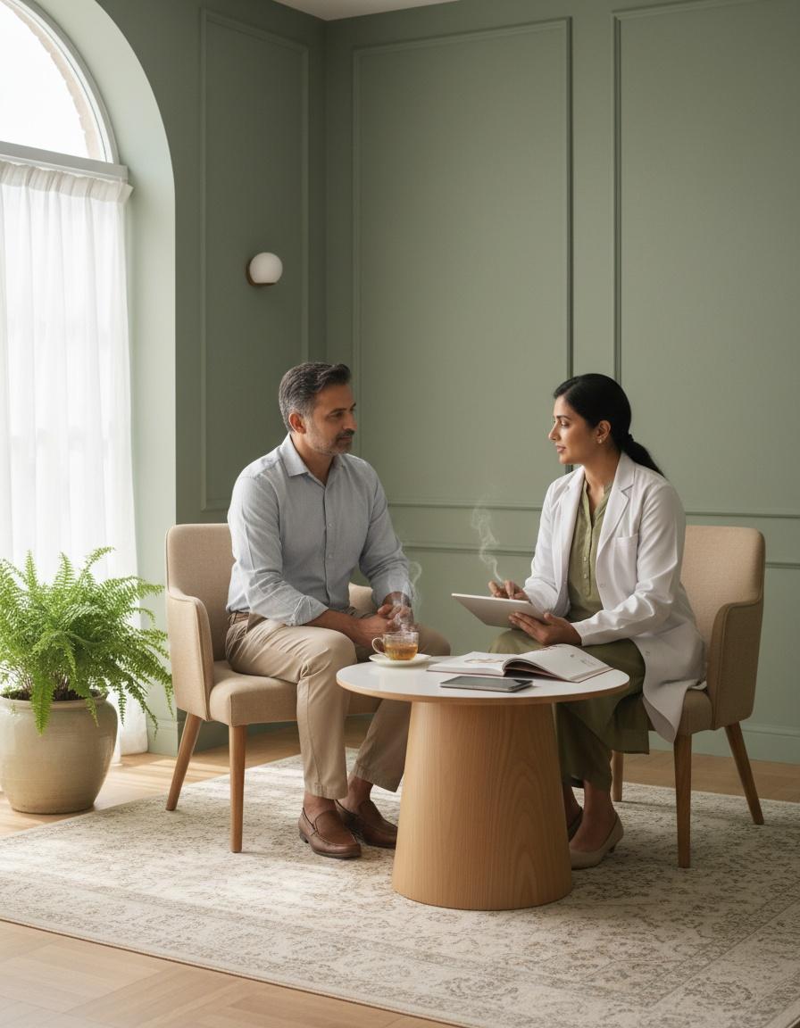 Doctor consultation for fatty liver